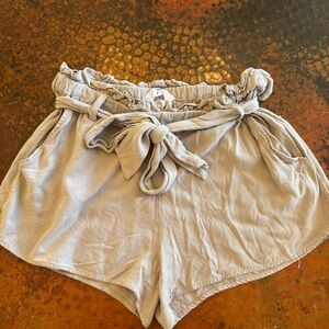 BB Dakota Light Gray High Waist Women's Shorts